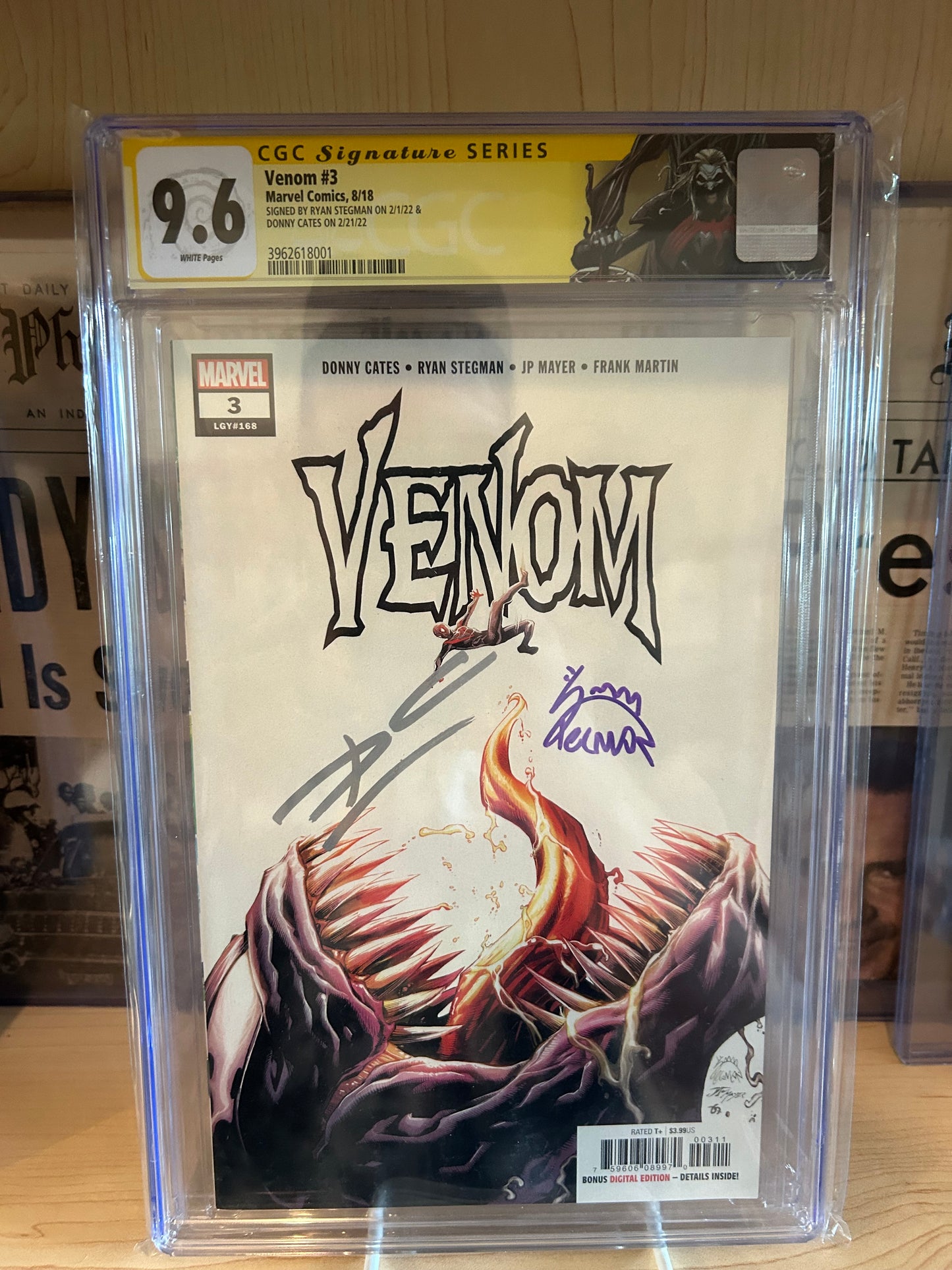 Venom #3 1st Print CGC 9.6 GOLD LABEL SIGNED BY Ryan Stegman 2/1/22 & Donny Cates 2/21/22