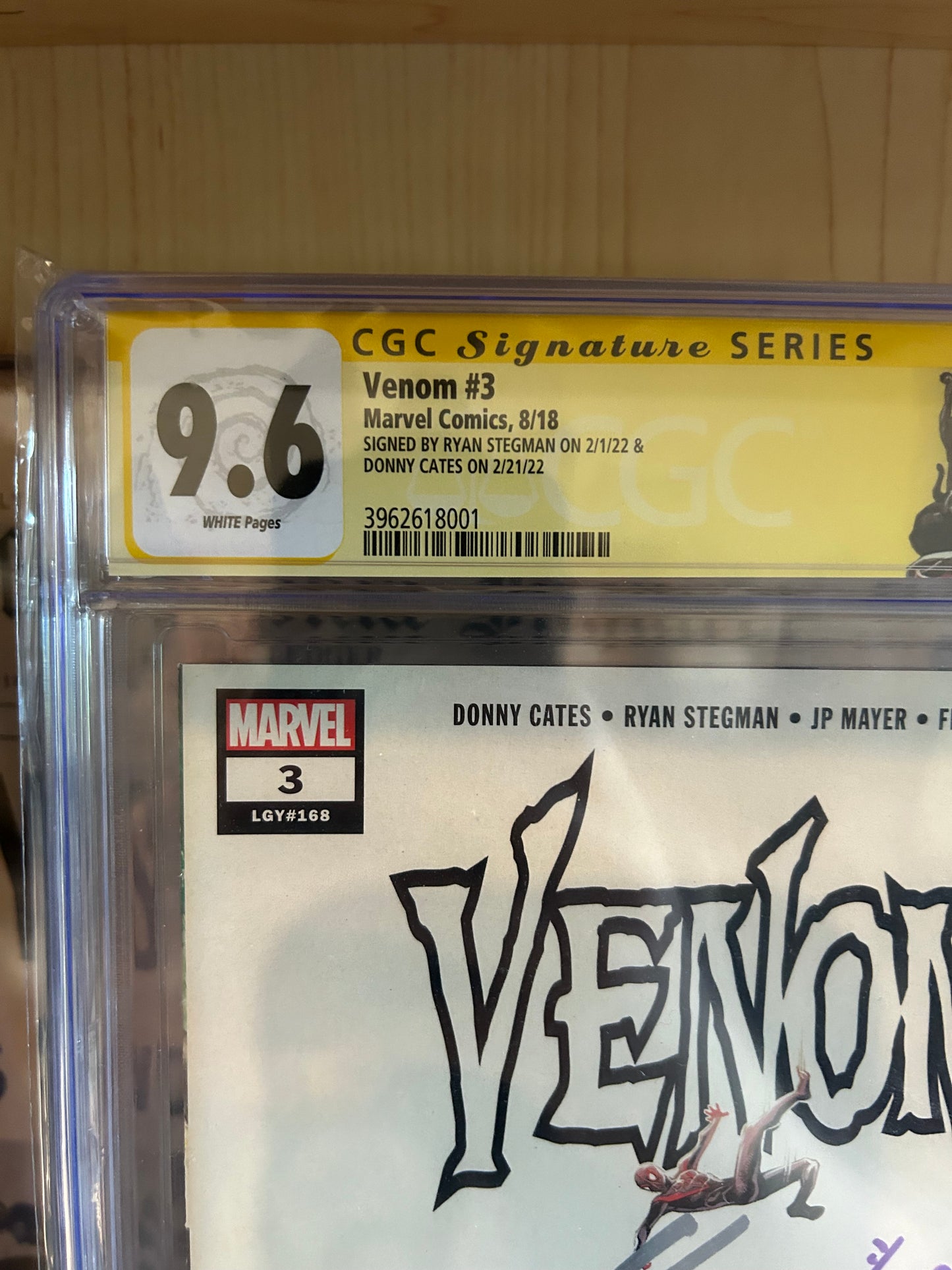 Venom #3 1st Print CGC 9.6 GOLD LABEL SIGNED BY Ryan Stegman 2/1/22 & Donny Cates 2/21/22