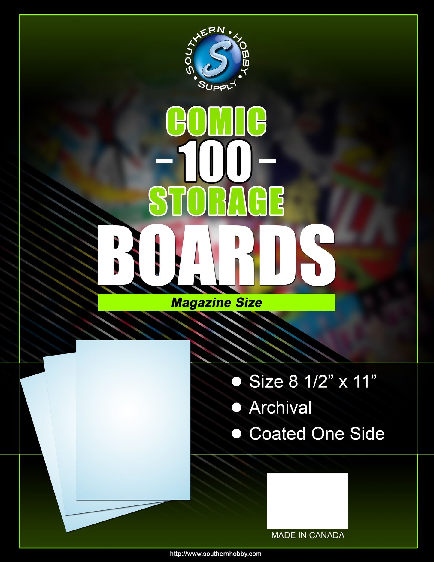 Southern Hobby Supply Backing Boards Magazine 100 Count