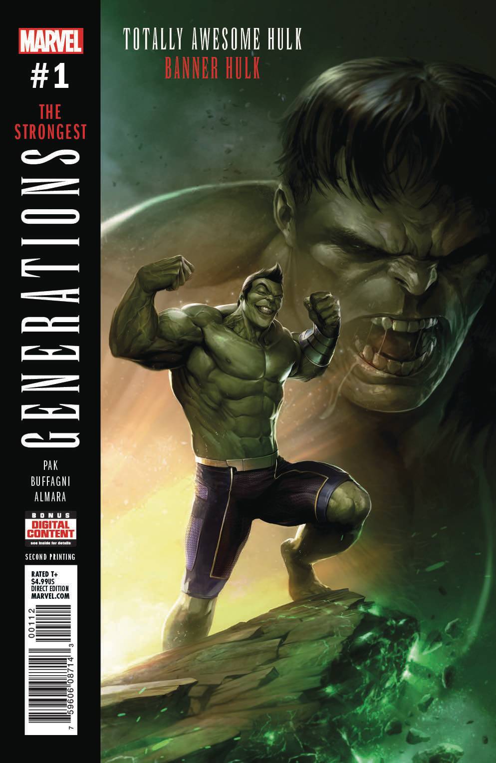 Generations: Banner Hulk & Totally Awesome Hulk #1F 2nd Printing