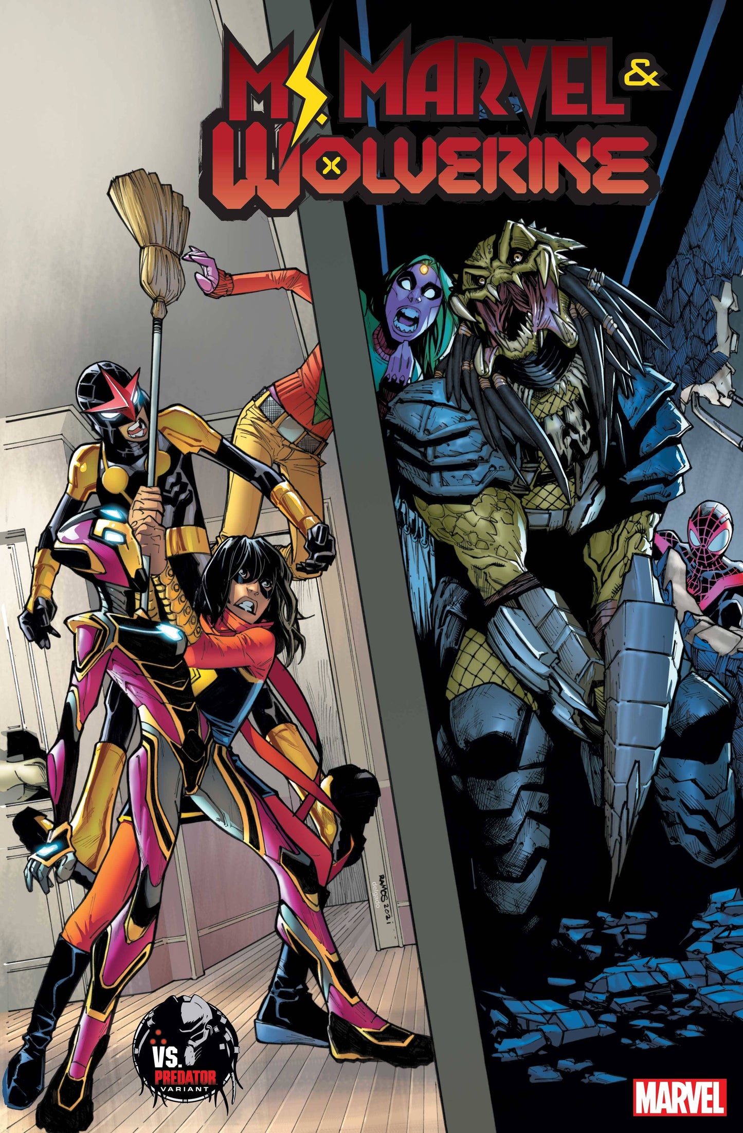 Ms. Marvel / Wolverine #1 Ramos Predator Var.