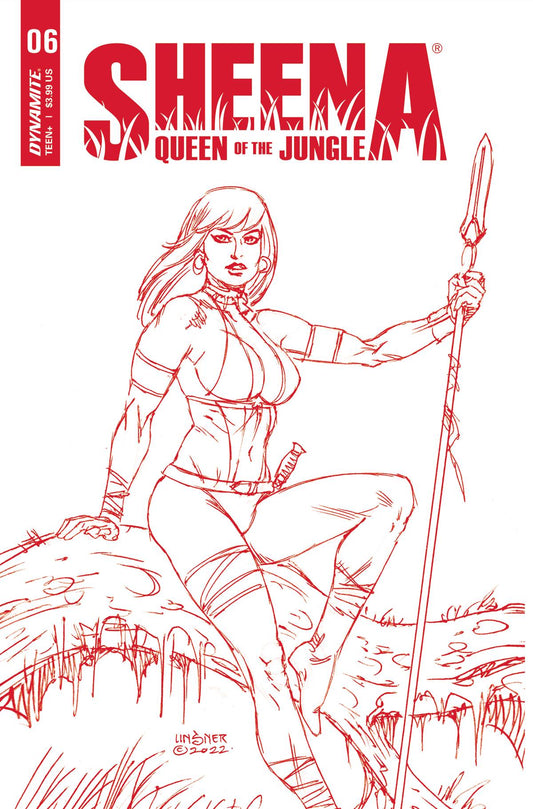 Sheena: Queen of the Jungle #6P 1:10 FOC Linsner Red Line Variant