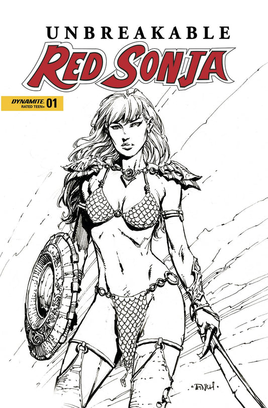 Unbreakable Red Sonja #1D Finch B&W Variant