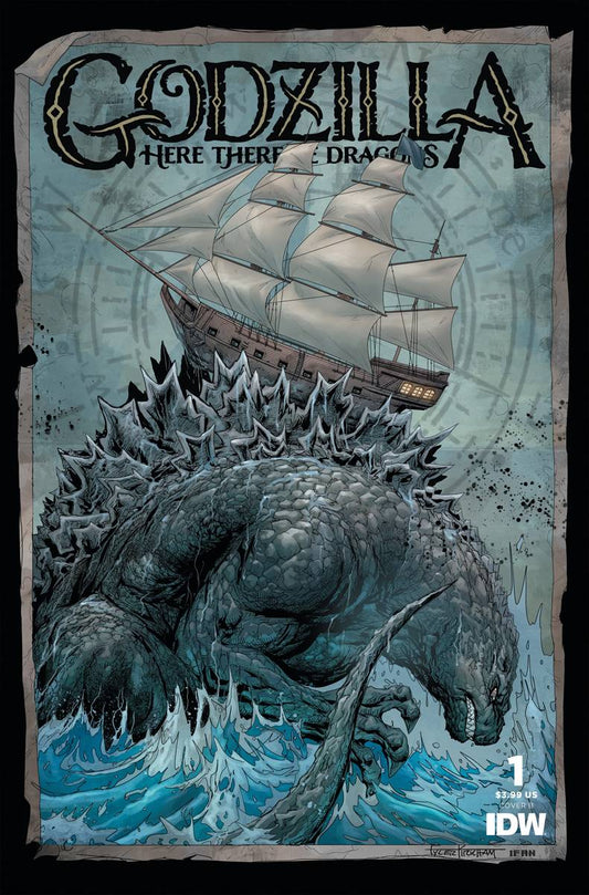 Godzilla: Here There Be Dragons #1B Kirkham Variant