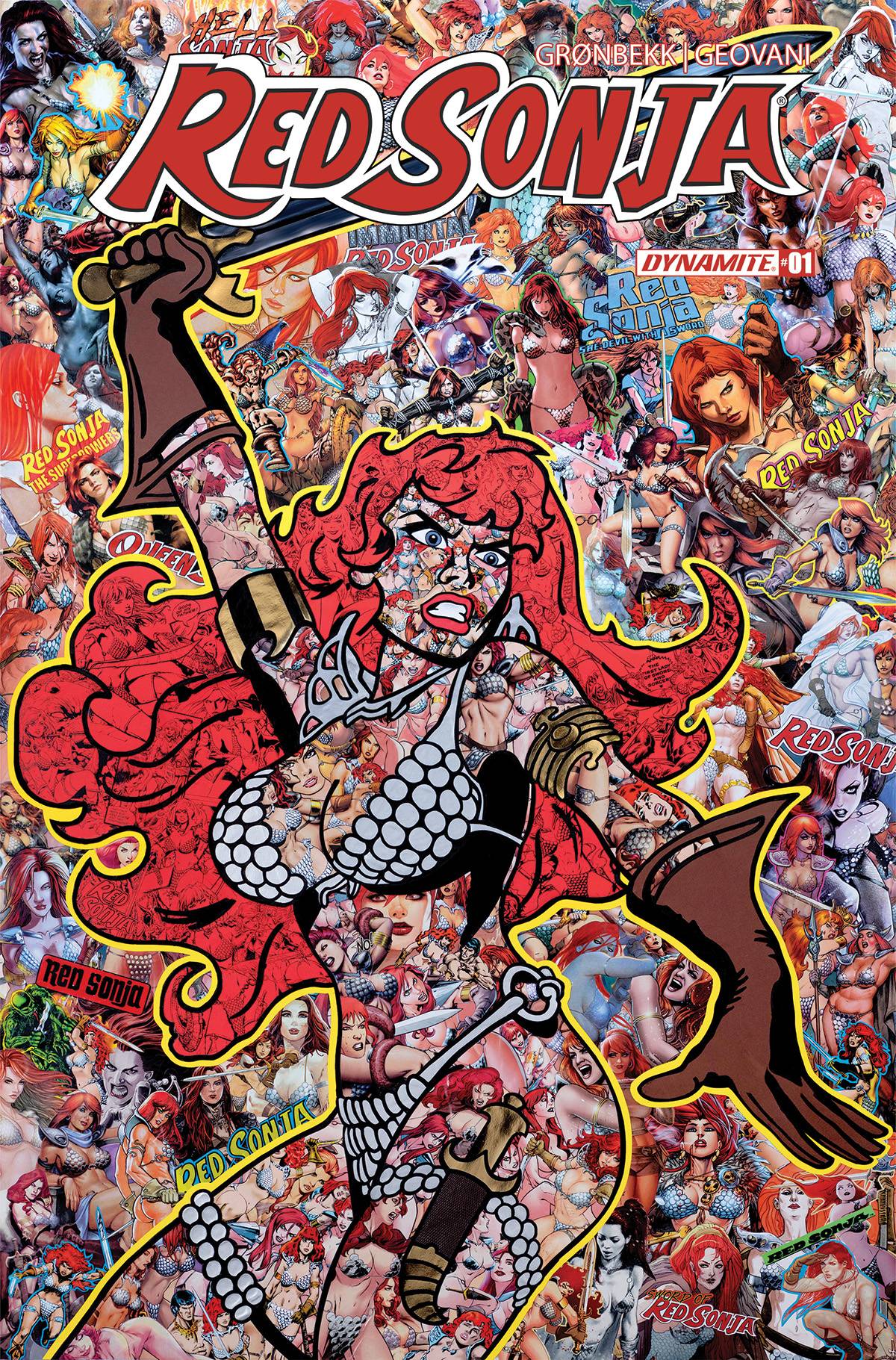 RED SONJA 2023 #1F GEOVANI COLLAGE VARIANT
