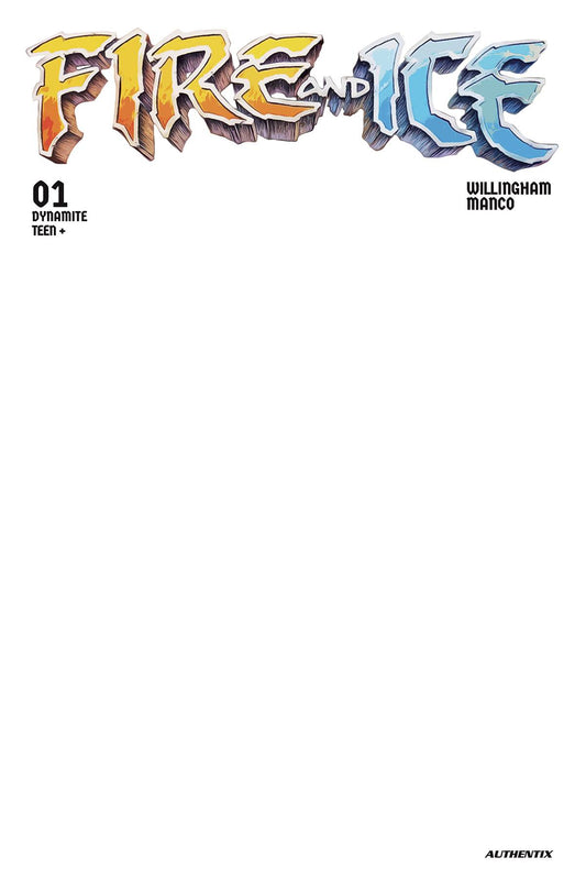 FIRE AND ICE #1D BLANK VARIANT