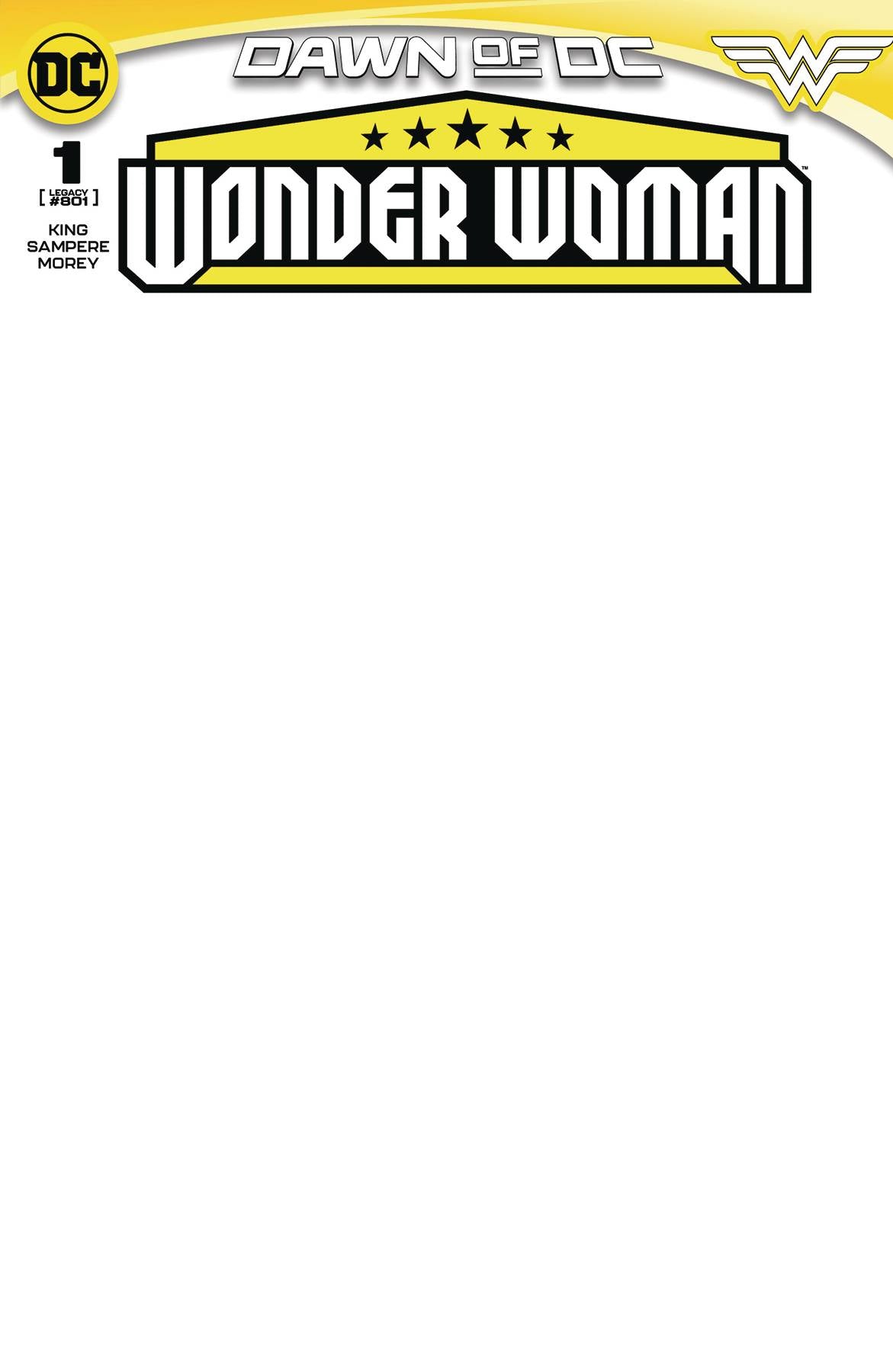 WONDER WOMAN #1E BLANK VARIANT