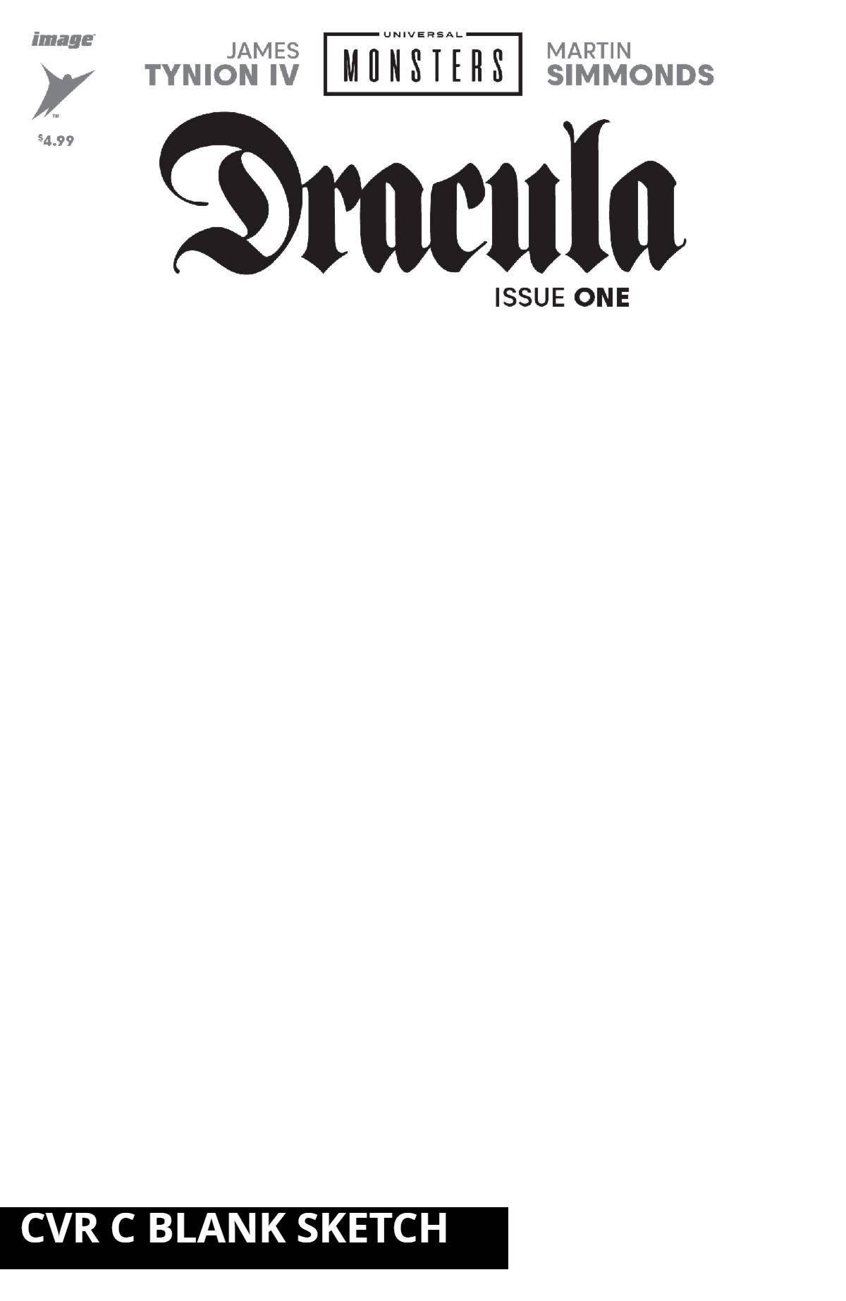 UNIVERSAL MONSTERS DRACULA #1C (OF 4) BLANK VARIANT (MR)