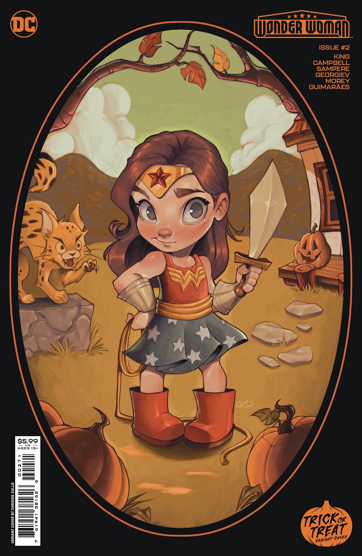 WONDER WOMAN #2G ZULLO TRICK OR TREAT CARD STOCK VARIANT
