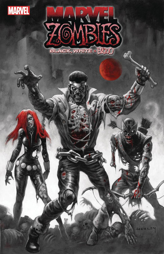MARVEL ZOMBIES BLACK WHITE BLOOD #3B HORLEY VAR
