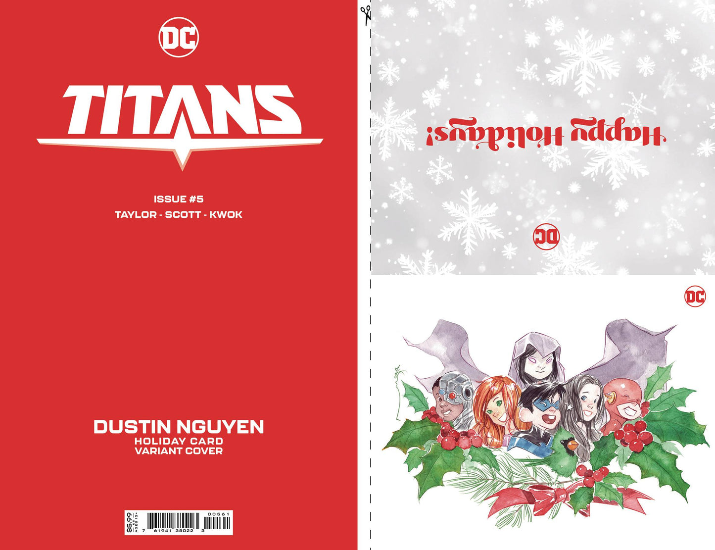 TITANS #5D NGUYEN DC HOLIDAY CARD SPECIAL EDITION VARIANT
