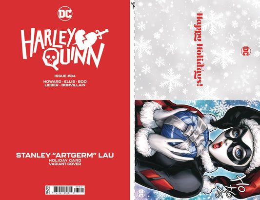 HARLEY QUINN #34C ARTGERM LAU DC HOLIDAY CARD SPECIAL EDITION VARIANT
