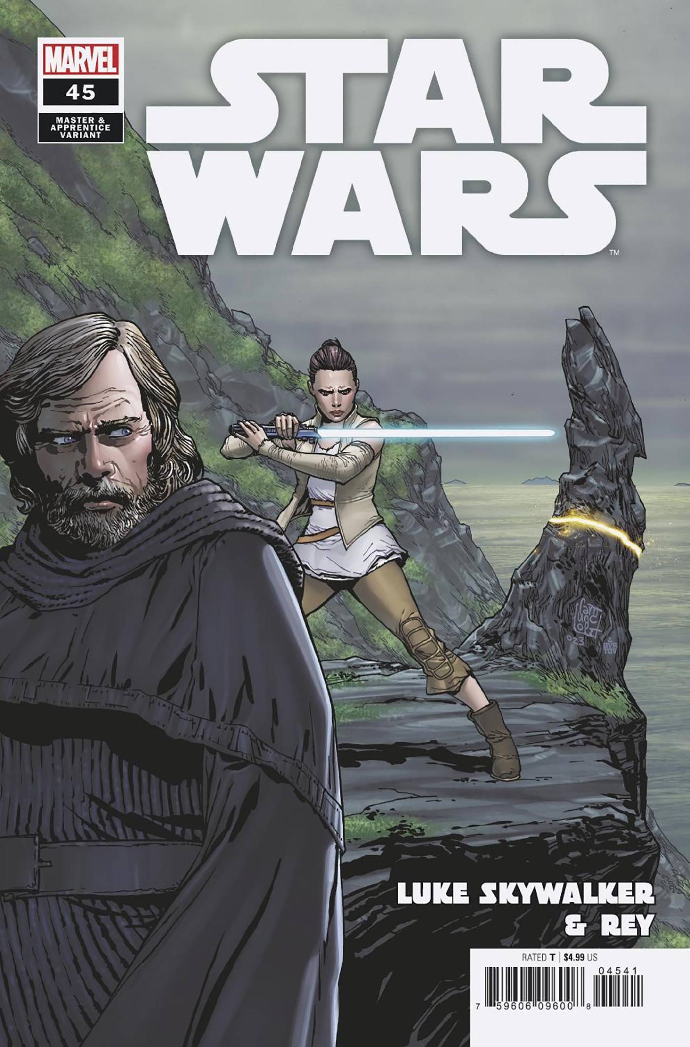 STAR WARS #45D LUKE SKYWALKER REY MASTER APPRENTICE VAR