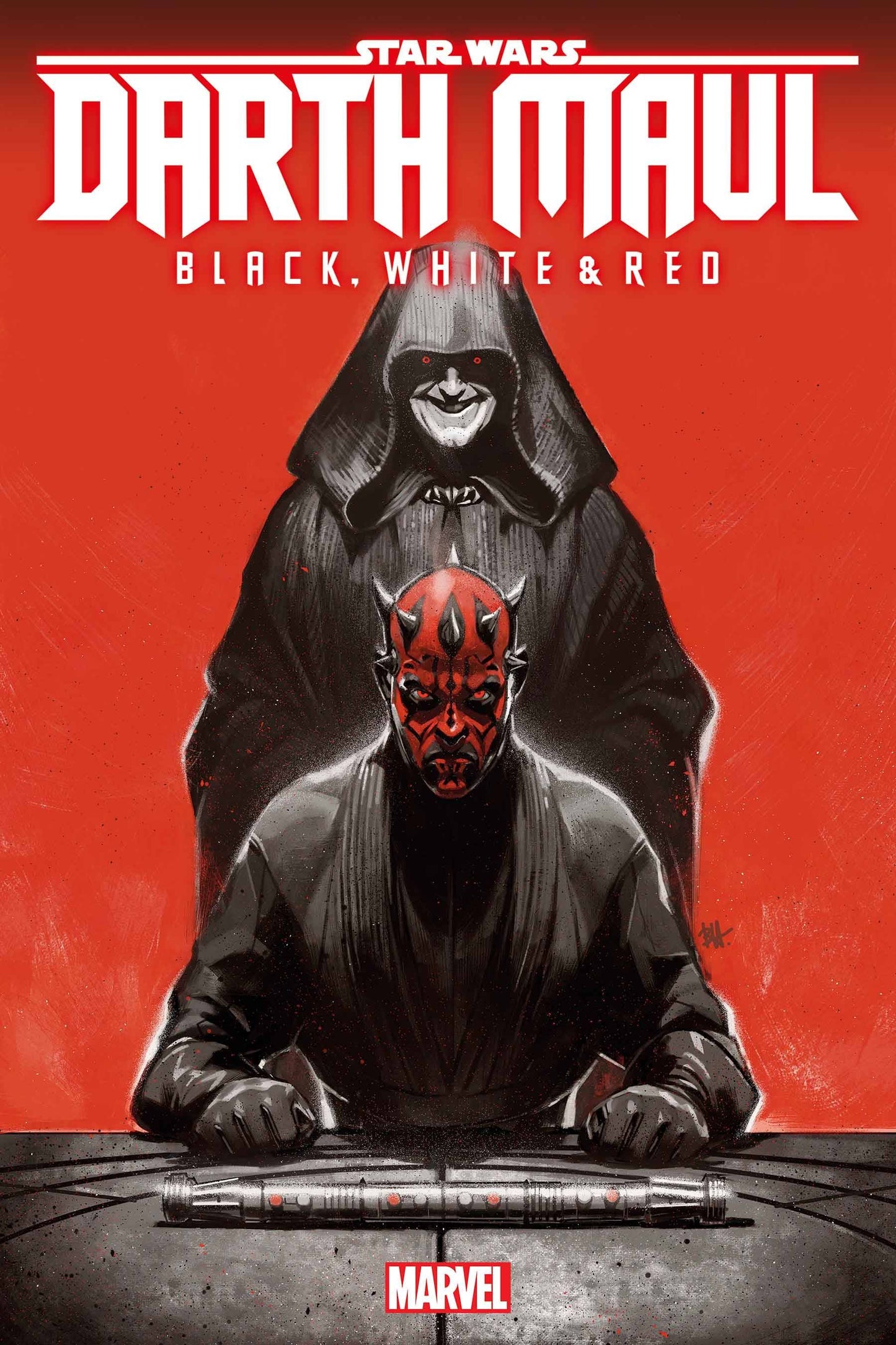 STAR WARS DARTH MAUL BLACK WHITE & RED #1F HARVEY VAR
