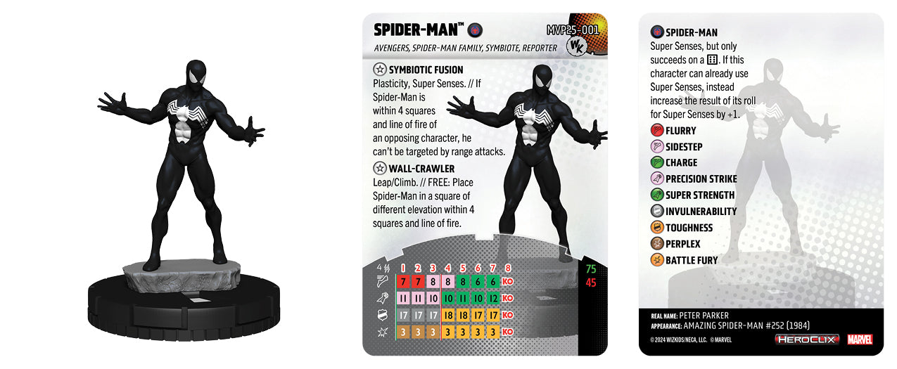 Free Comic Book Day 2025 Marvel Heroclix Black Suit Spiderman