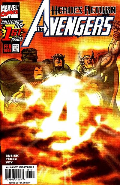 The Avengers #1 Sunburst DF Signed by George Perez (Ltd 1500)