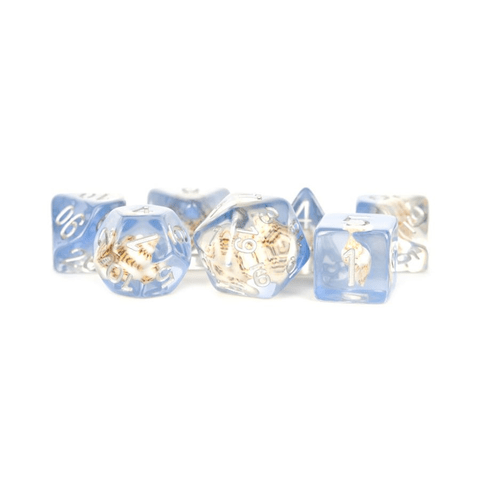 7 Count Poly Dice Set: Resin Sea Conch