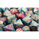 Gemini Purple -Teal / Gold 7 Dice Set - CHX26449