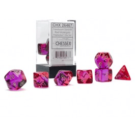 Chessex Gemini Translucent Red-Violet/Gold 7 Die Set