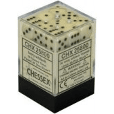 Chessex: Opaque Ivory/Black 12Mm D6 Dice