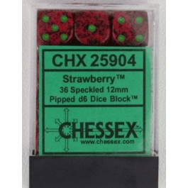 Chessex: Speckled Strawberry 12Mm Dice Block