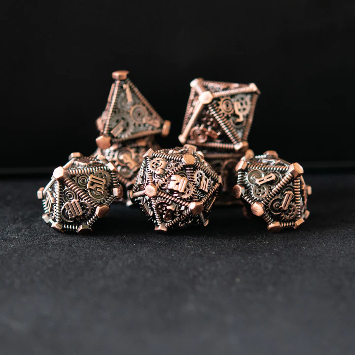 Misty Mountain - Weird West Wasteland Bronze Metal Dice Set
