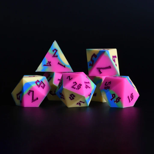 Misty Mountain- Neon Lights Silicone Dice Set