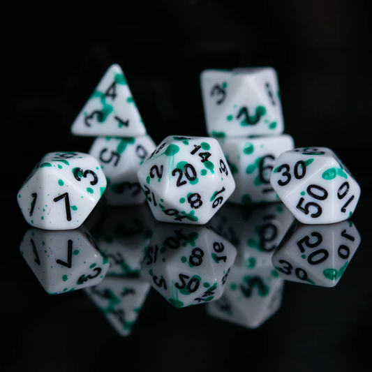Misty Mountain- Froggy Pox Acrylic Dice Set