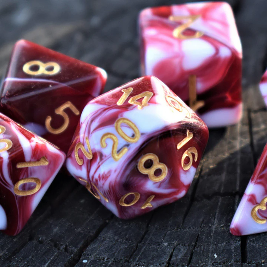 Misty Mountain-Bloody Waters Acrylic Dice Set