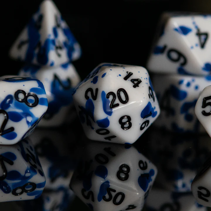 Misty Mountain- Calligraphy Ink Acrylic Dice Set