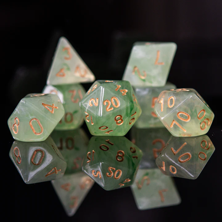 Misty Mountain-Elixir of Water Breathing Acrylic Dice Set