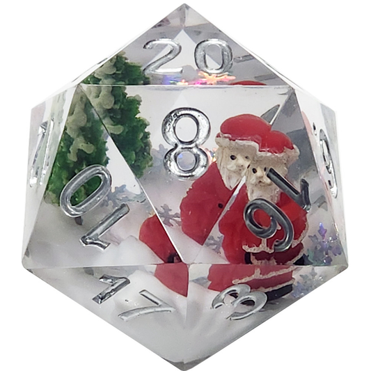 Sirius Dice Large D20 Santa Scenic